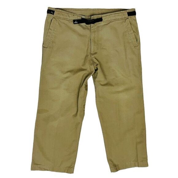 PrAna Vintage Loose Fit 90’s Pants Mens Made In USA Tan Cotton Carpenter Size XL